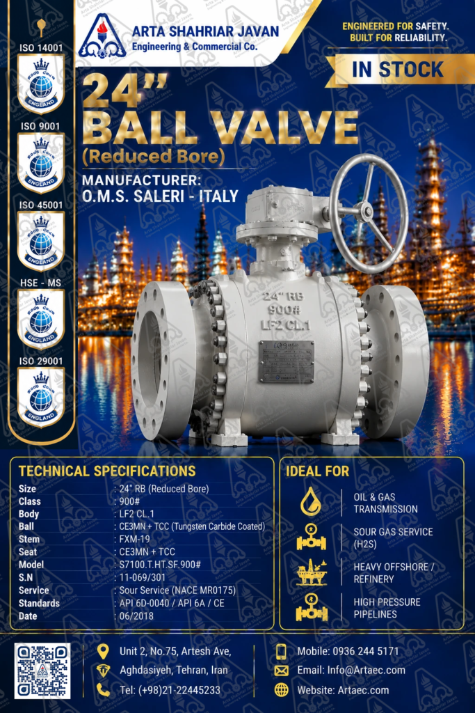 47- Ball Valve 24 Inch Class 900 LF2 Cl1