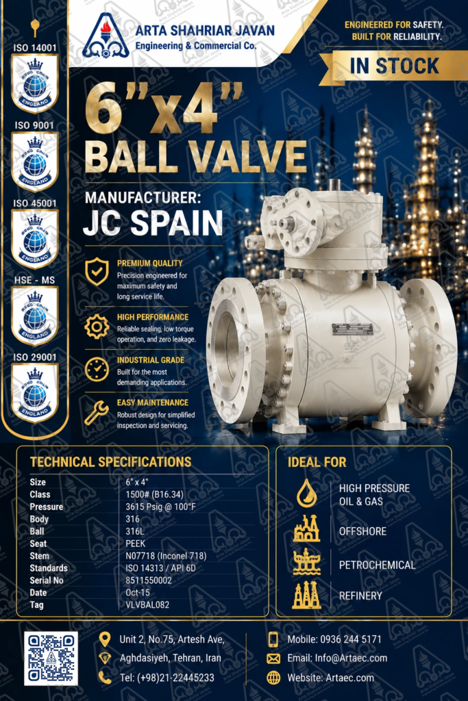 39--Ball Valve 6x4 Class 1500 316