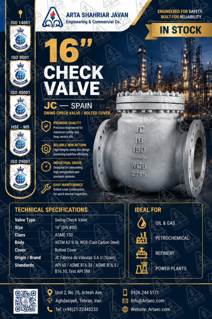 34- Check Valve 16 Inch Class 150 A216 WCB