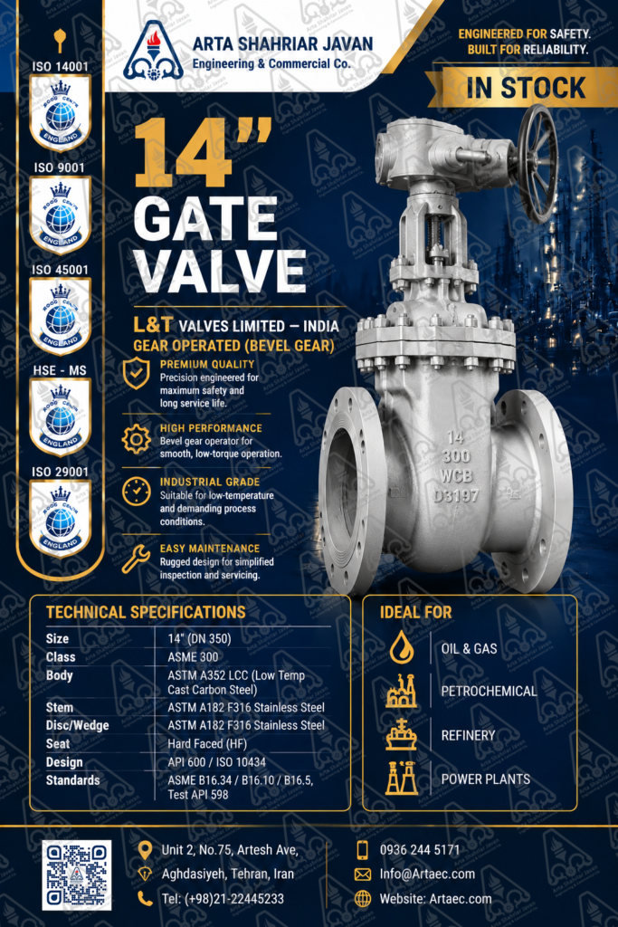 24- Gate Valve 14 Inch Class 300 A352 LCC